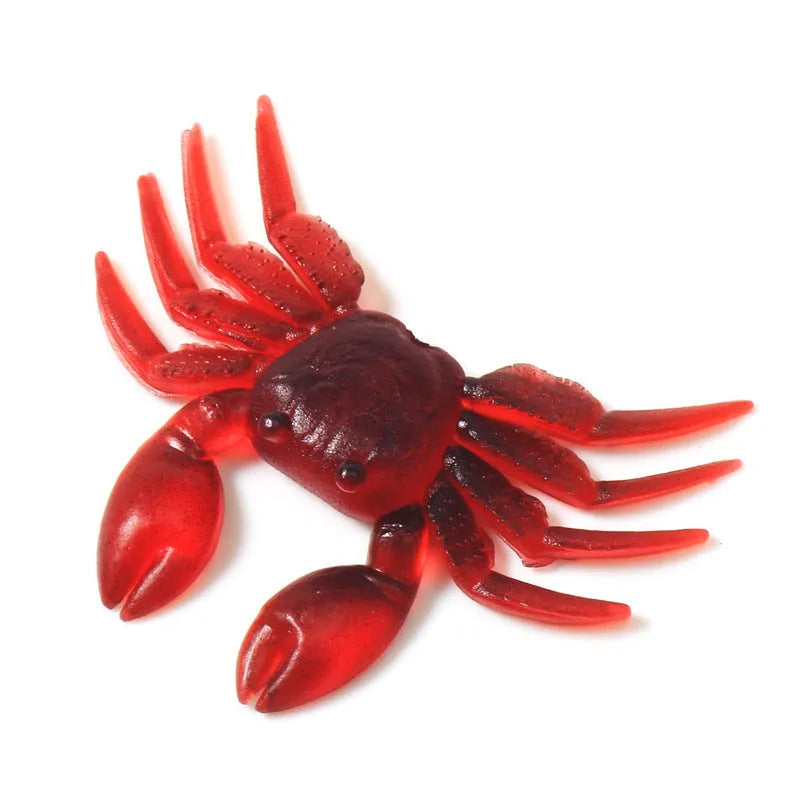 PVC soft crab fishing lure measuring 8cm long in brown crab colour variation