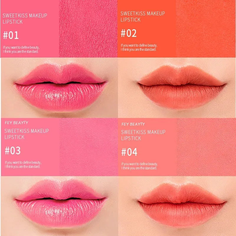 Fey Beauty moisturising lipstick tube in cameo brown nude colour 3.8g