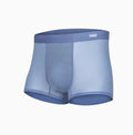 Men's lightweight seamless antibacterial sports underwear in black, shown flat.