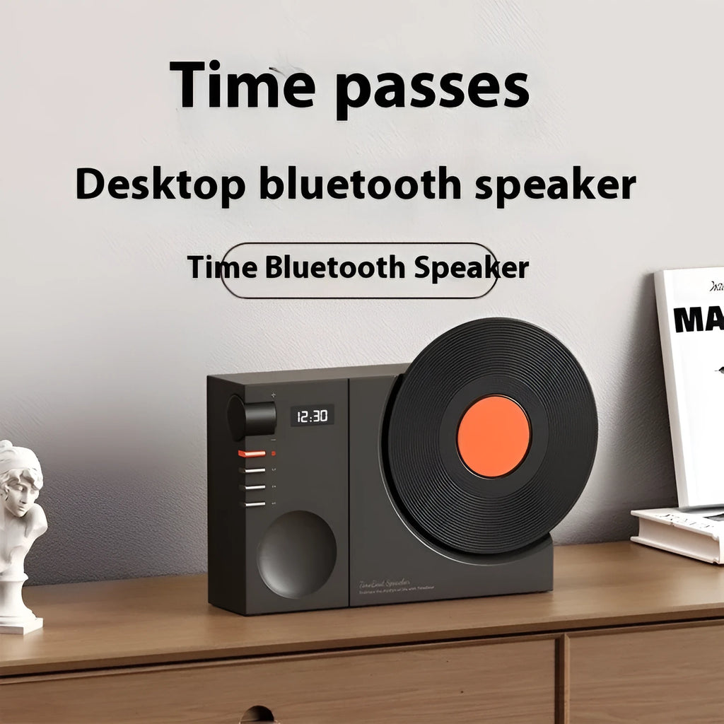 Mini Bluetooth speaker in Coral Pink colour with USB charging port and control buttons