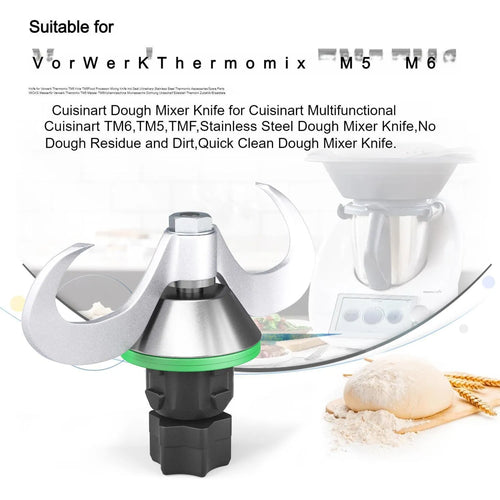 Ceramic dough knife with stainless steel blade for Thermomix TM5 and TM6 machines