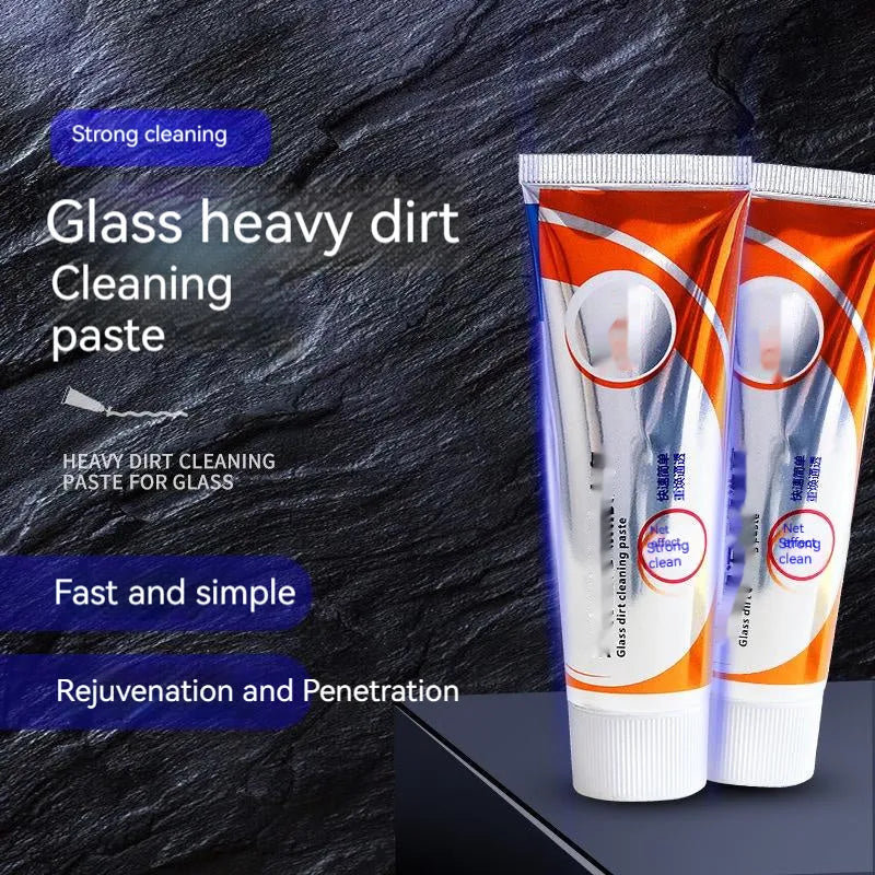 White 65ml bottle of car windscreen cleaning paste for oil stain removal.