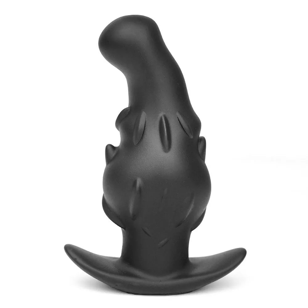 Adult silicone masturbator toy in purple, gold, or black colour.