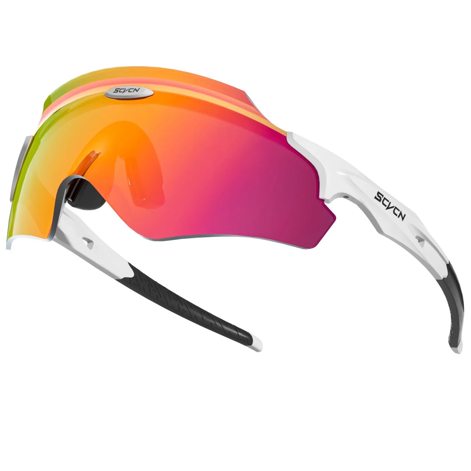 TR frameless windproof sports goggles with a colourful integrated lens, shown in multiple style colours.