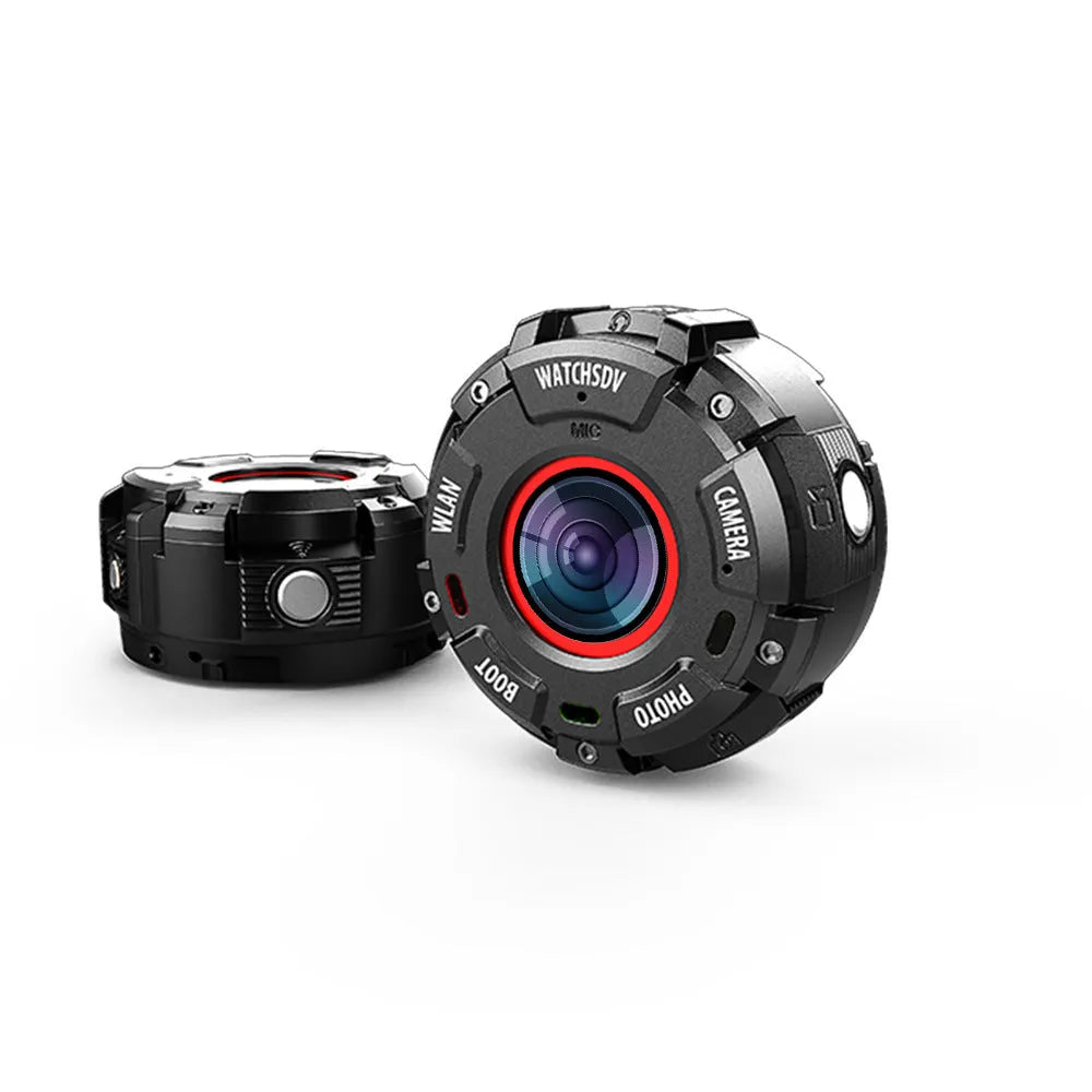 Black waterproof sports digital camera with dust-resistant construction for outdoor photography