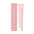 Pink lip balm butter stick containing shea butter, vitamin E, grape seed oil and olive oil