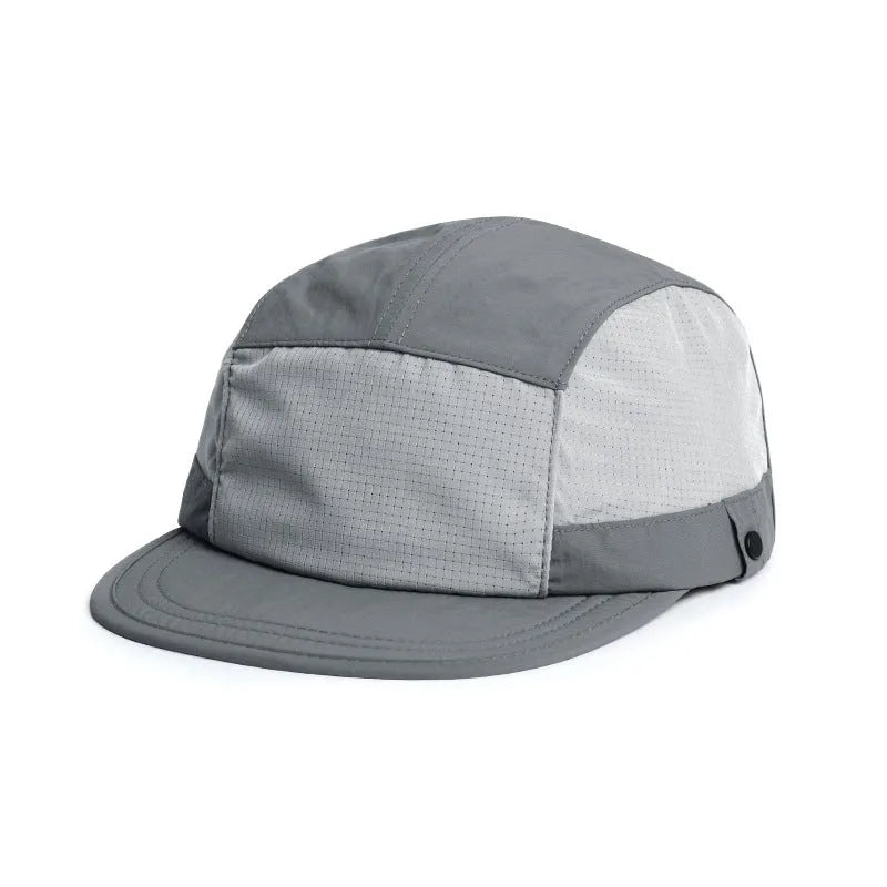 Soft dome cap with a breathable tongue design in Army Green colour, made from quick-drying polyester fabric.