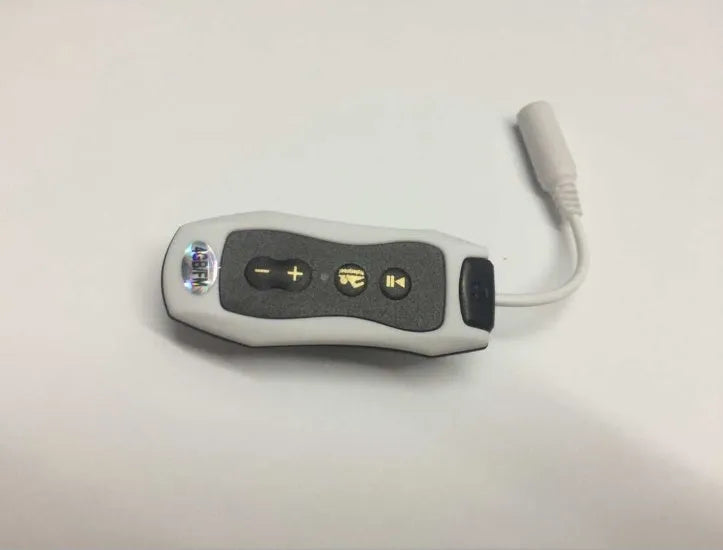 Compact black Bluetooth MP3 headset for sports with no screen and IPX68 waterproof rating.