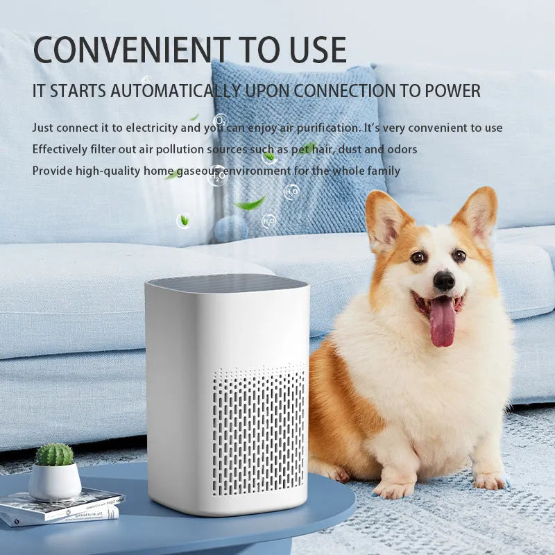 Simple style desktop USB air purifier machine for small rooms under 10 square metres