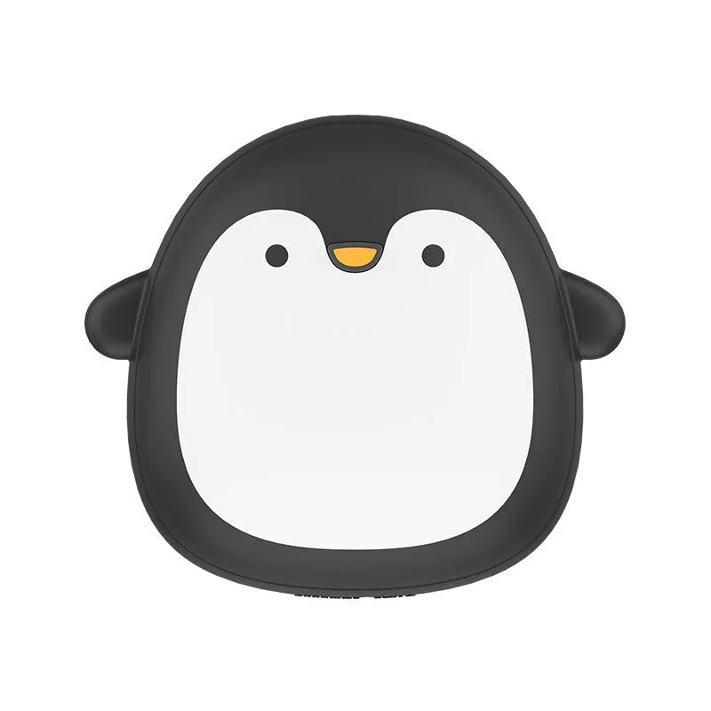 Cartoon penguin and polar bear USB rechargeable hand warmers with double heating sides