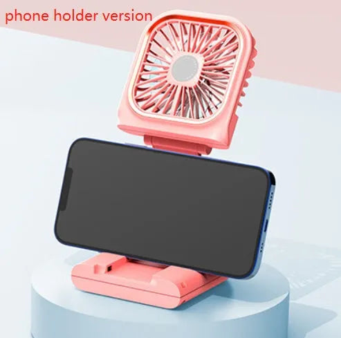 Hands-free neck band cooling fan with dual USB rechargeable fans in multiple colour options