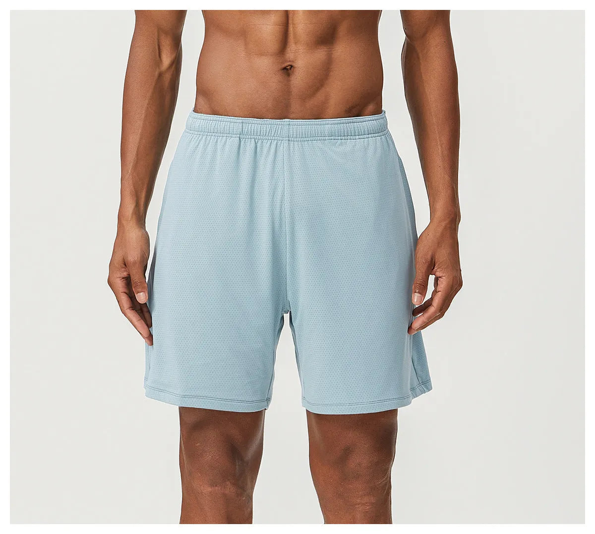 Men's quick-dry running shorts in seven colours with double-layer construction for workouts