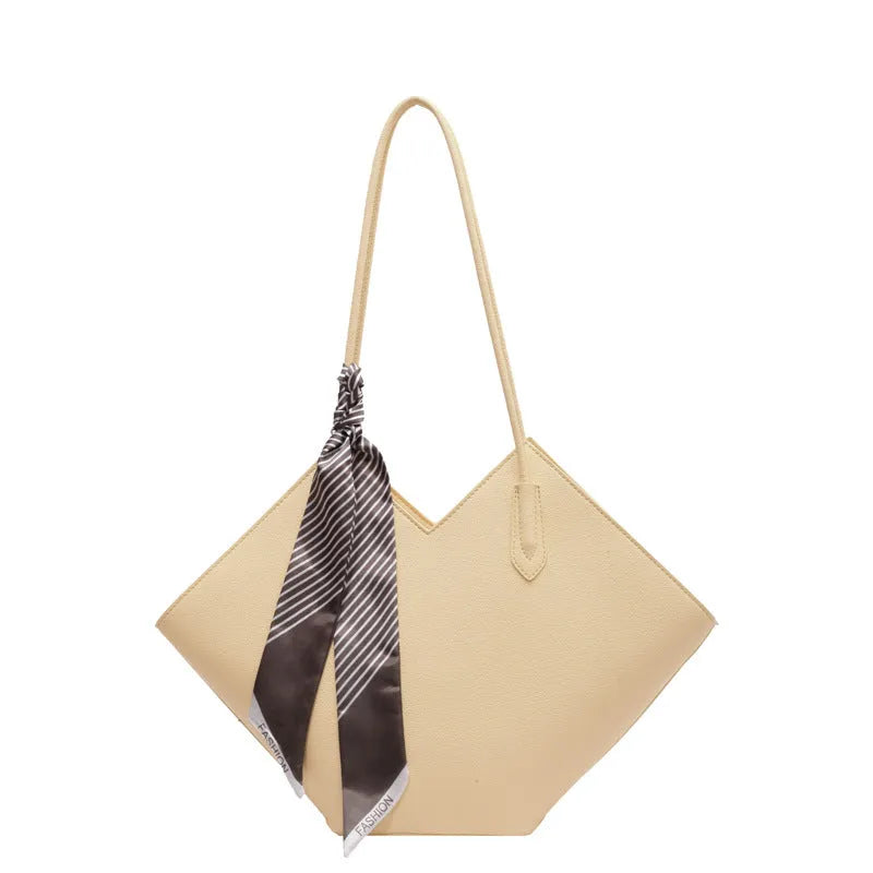 Women's large capacity PU shoulder bag in horizontal square shape with eight colour options