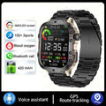QX11 Smart Bluetooth Watch with touch screen displaying heart rate data on zinc alloy case