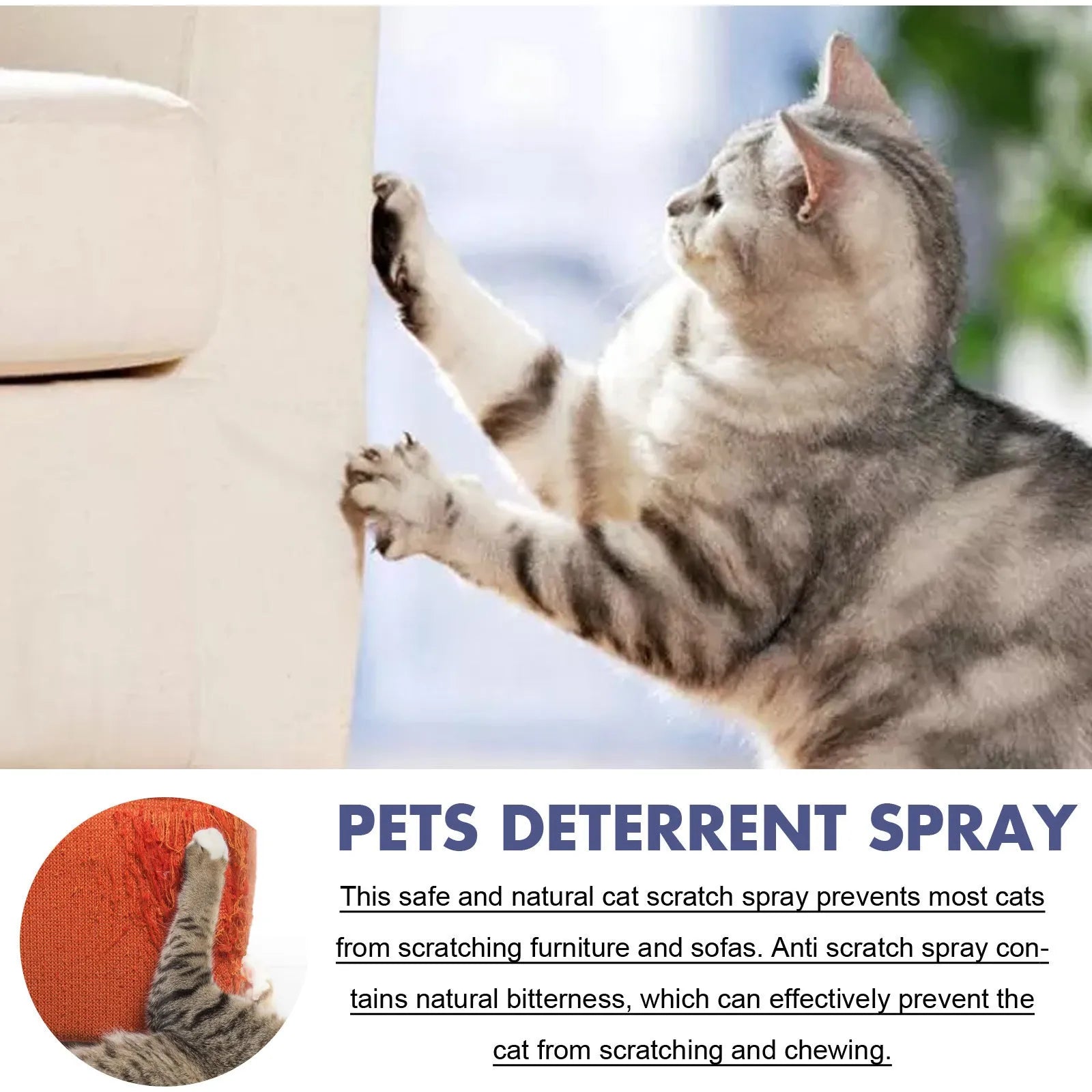50ml pet training spray bottle for dog and cat scratching prevention on furniture