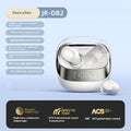 Wireless Bluetooth in-ear headphones with a charging case in dawn white colour.