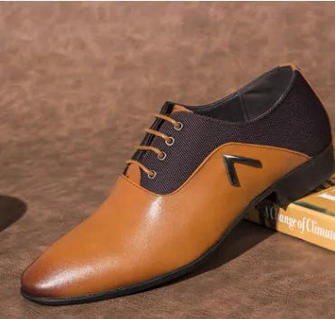 Men's extra large Oxford shoes in black, brown and yellow colours with artificial PU upper and rubber sole