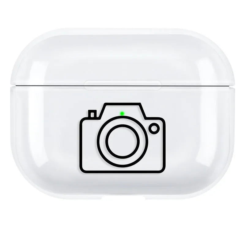 Solid colour PC hard shell back cover case for Apple AirPods Pro 3 earphones.