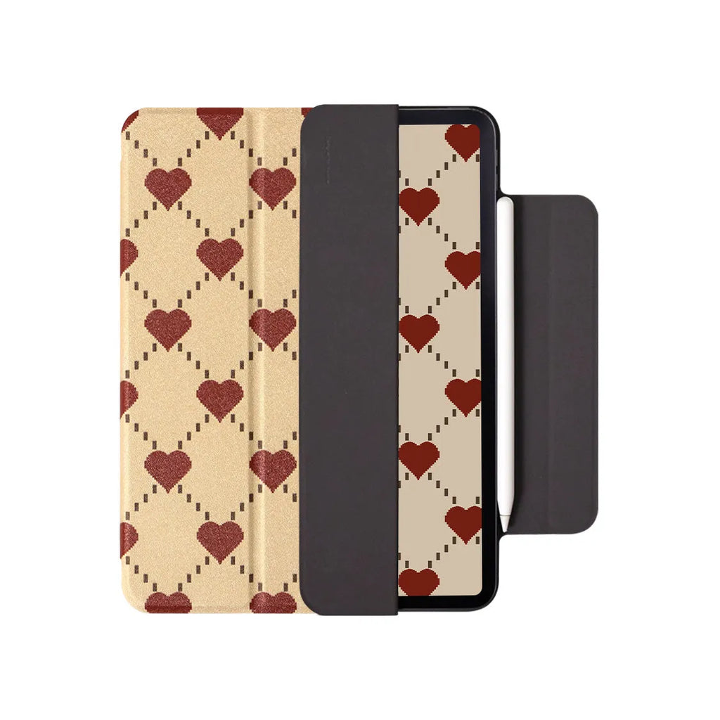 Magnetic polyurethane protective shell for iPad Air 4 and Air 5 tablets with double-sided clips