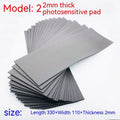 Black and grey photosensitive seal pad for pottery calligraphy with 330mm by 110mm dimensions