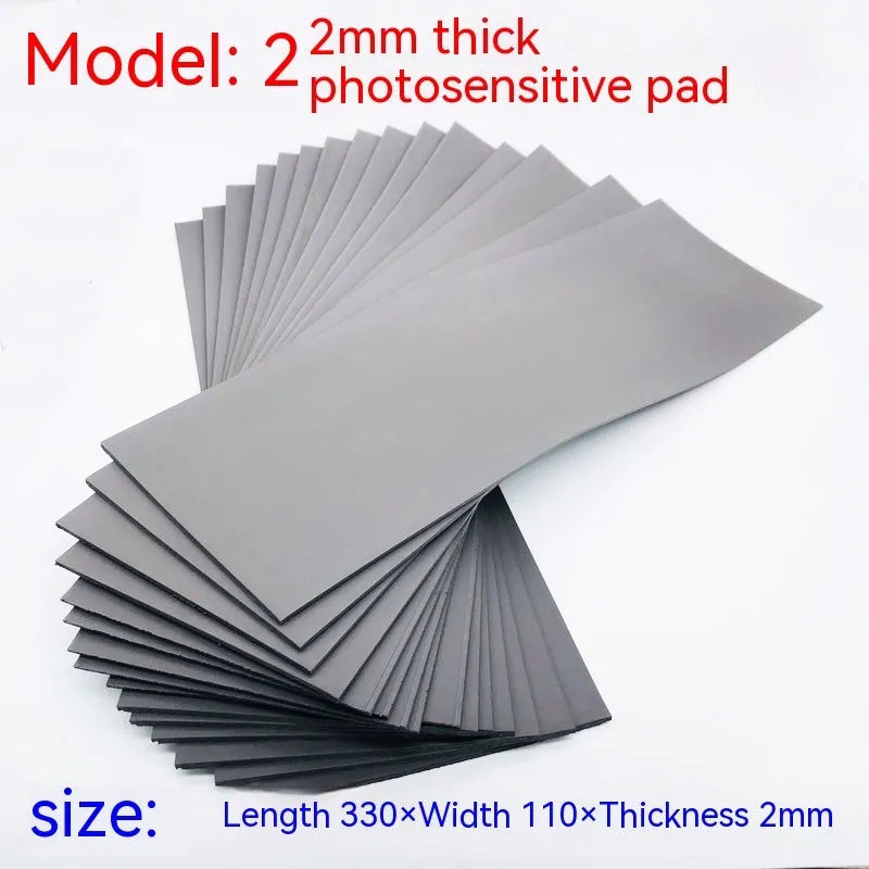 Black and grey photosensitive seal pad for pottery calligraphy with 330mm by 110mm dimensions