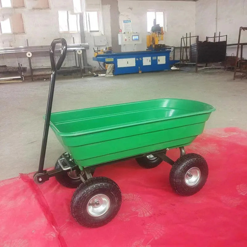 Green four-wheel plastic dumptruck toy TC2145 model with 350kg load capacity