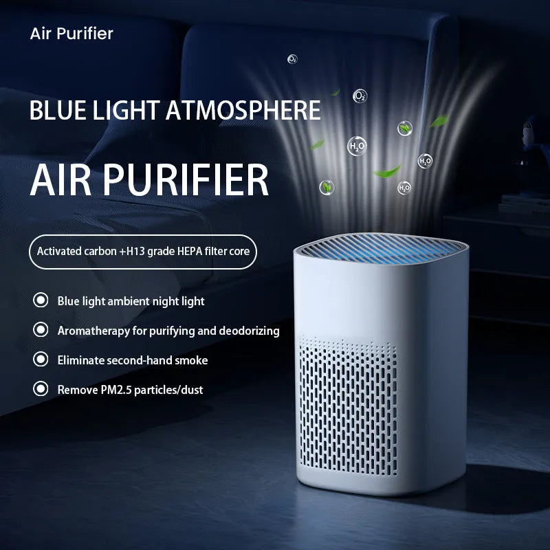 Simple style desktop USB air purifier machine for small rooms under 10 square metres