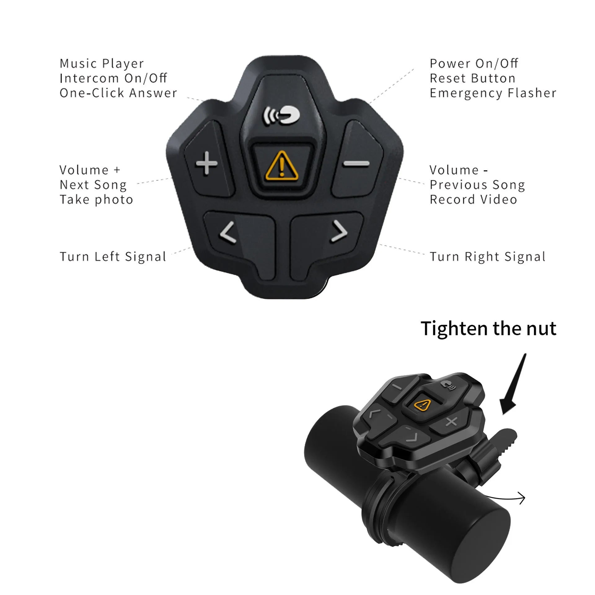 Black and grey smart cycling helmet with integrated warning lights and Bluetooth connectivity