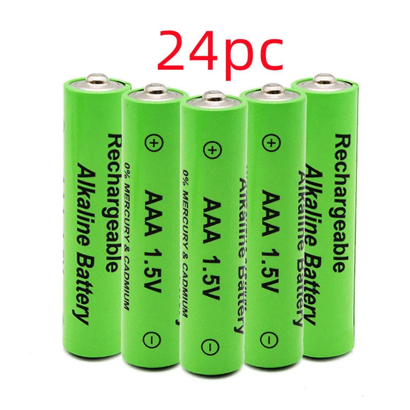 Alkaline rechargeable AA battery with 3000mAh capacity and 1.5V rating