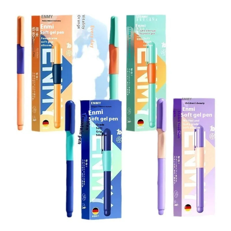 Boxed student posture correction pen in blue, green, purple, and orange colour options.
