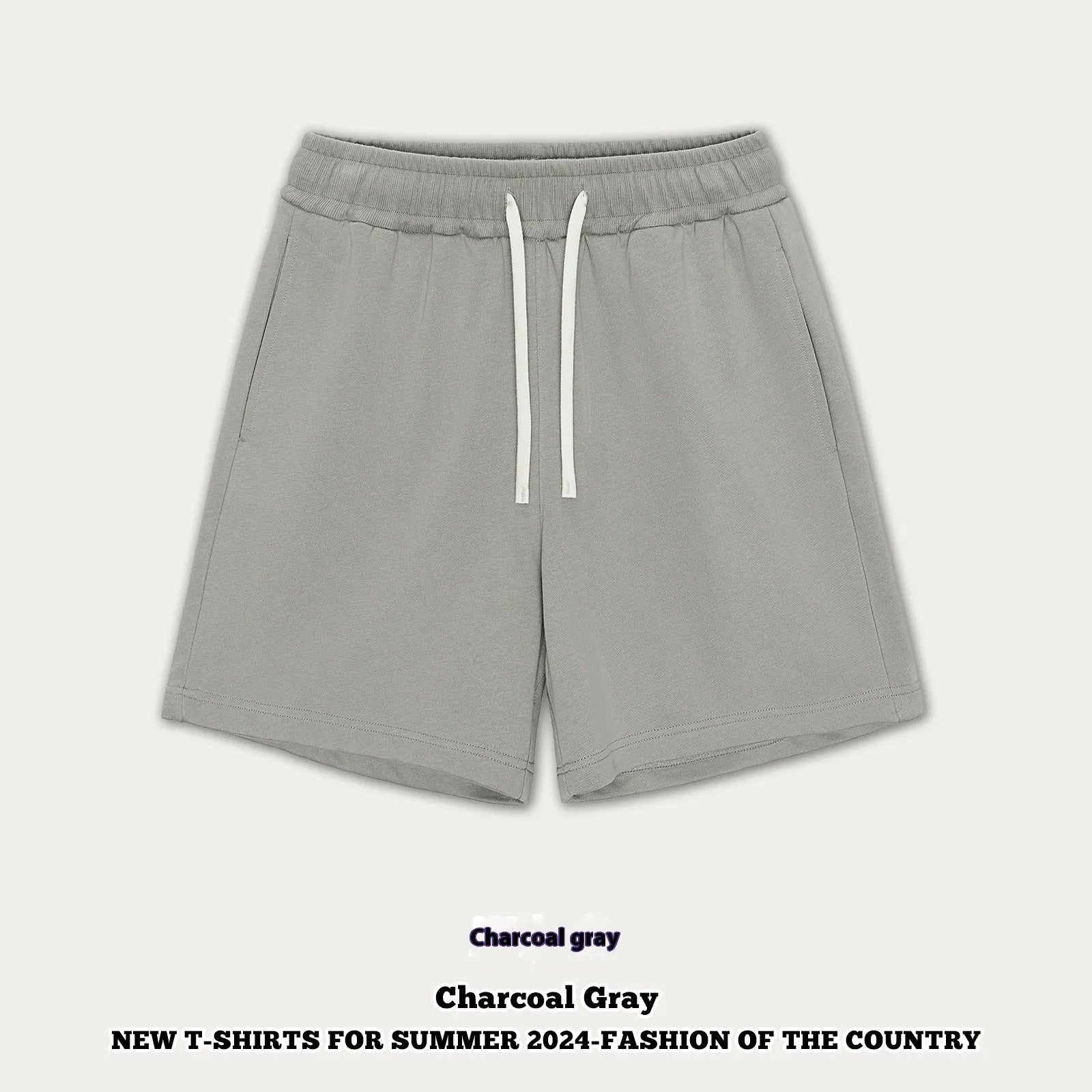 Cotton denim casual pants for baby boys and girls in loose fit summer shorts