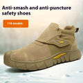 Lightweight labour protection shoes with anti-smashing and puncture-resistant features in multiple colour options