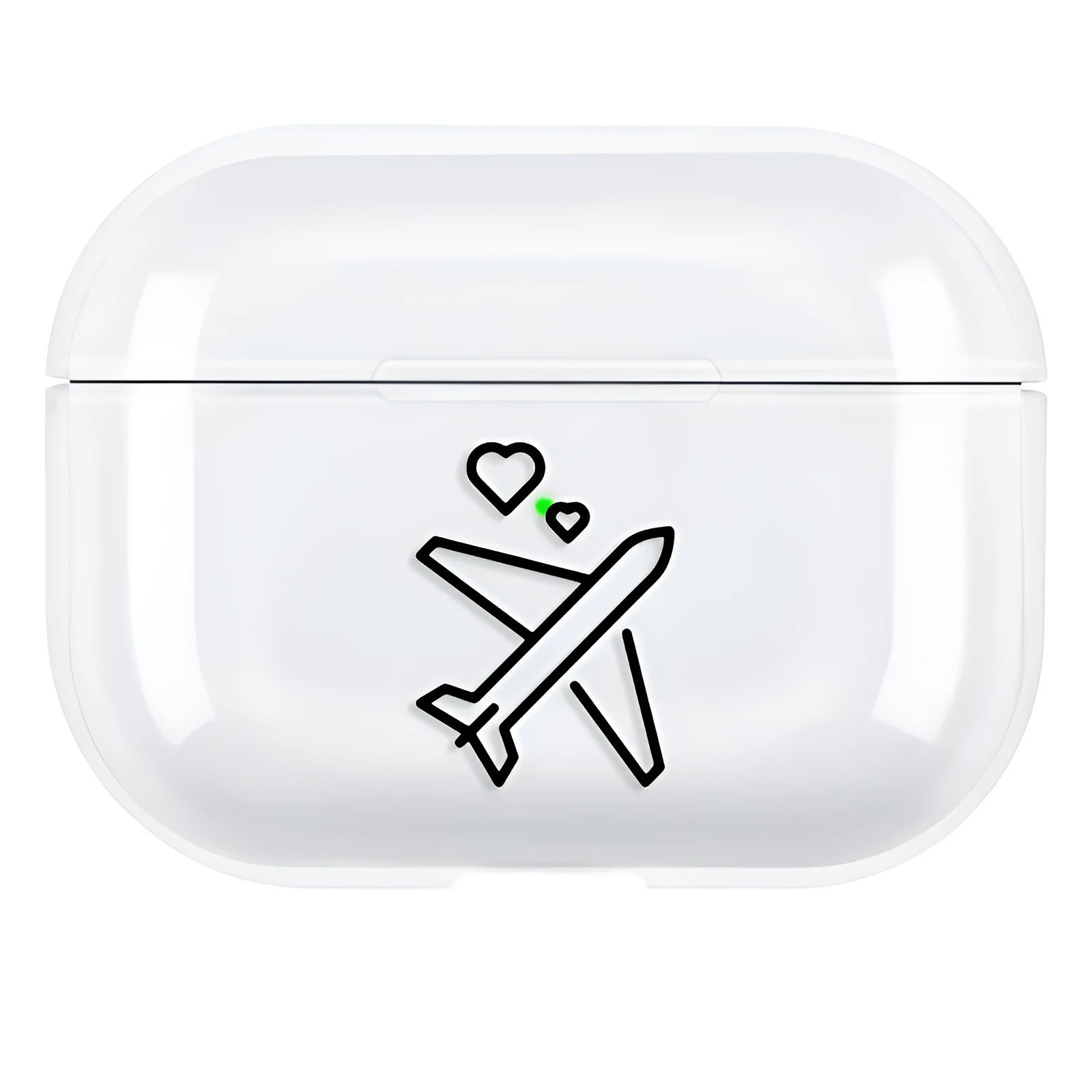 Solid colour PC hard shell back cover case for Apple AirPods Pro 3 earphones.