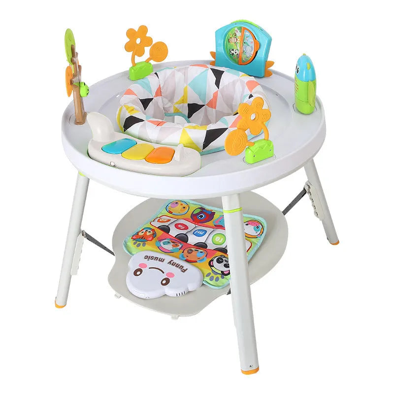 Baby jumping chair gymnastic rack in duck or lion design with interactive toys