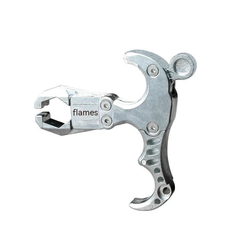 Two-axis harpoon clip alloy archery release aid for bowstring control