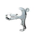 Two-axis harpoon clip alloy archery release aid for bowstring control