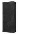 Magnetic flip phone case for iPhone in various colours showing TPU and leather construction