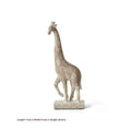 Wood colour giraffe resin ornament on display, measuring 30.5cm tall.
