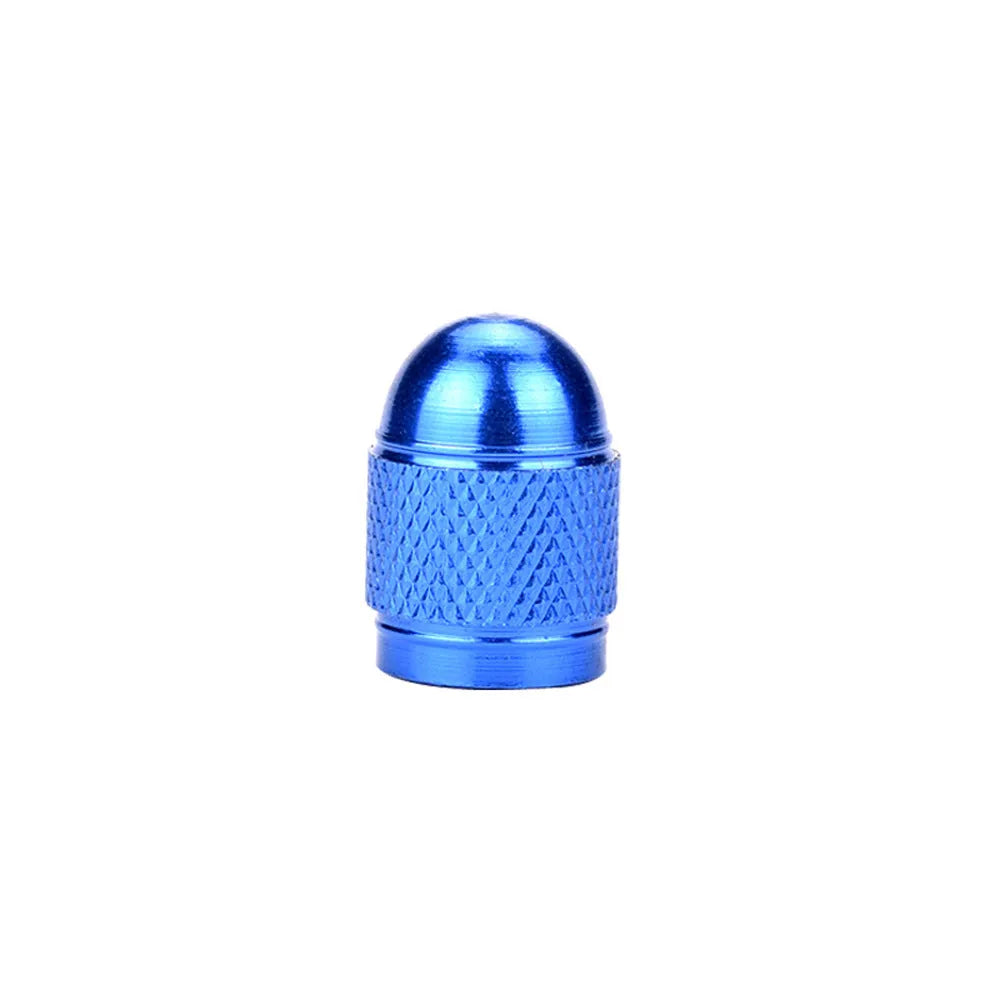 Aluminium mountain bike tyre valve cap in choice of five colours.