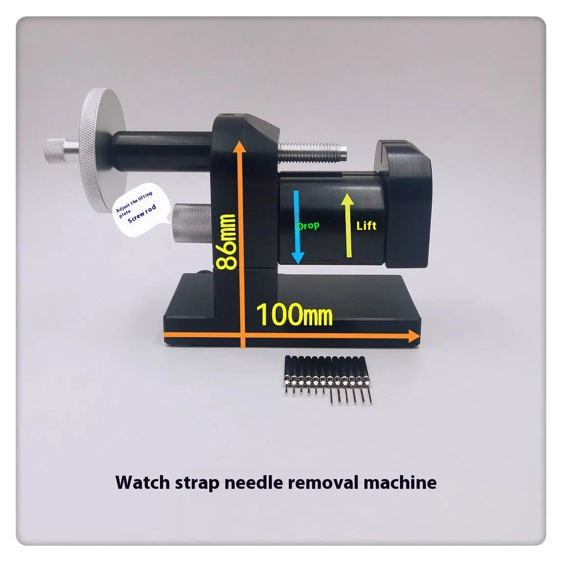 Alloy steel watch strap stripping machine with 12-piece components for professional watch repair