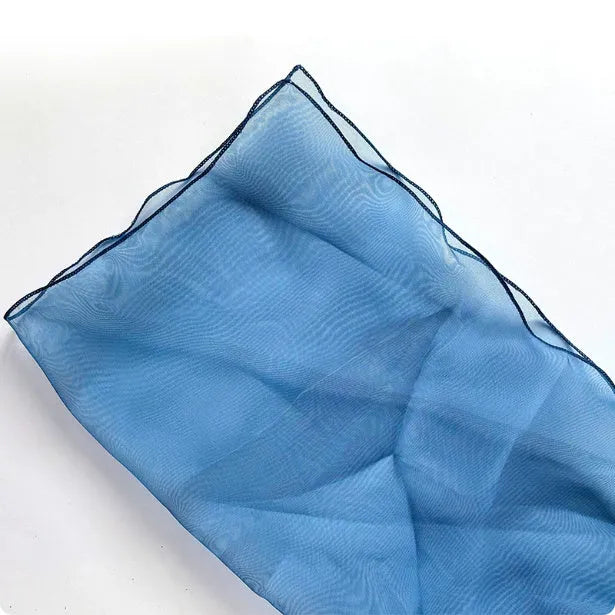 Two square silk fabric pieces for wrapping bouquets or gifts, showing colour options.
