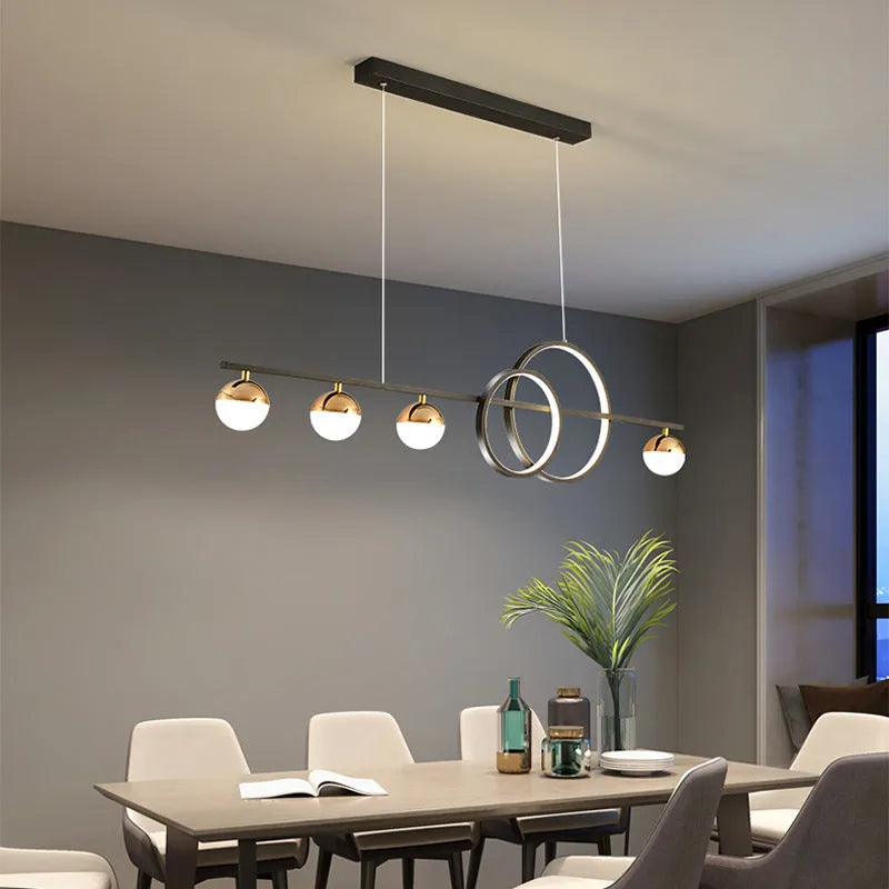 Rectangular black Nordic-style LED ceiling lamp with remote control on a white background.