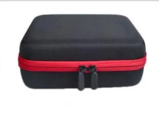 Red EVA essential oil storage bag with 30 compartments for 15ml bottles, cube shape with zipper