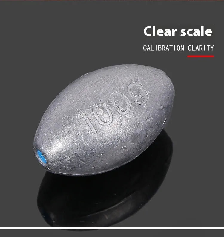 Tongxin rugby-shaped fishing sinker with scale pattern and plastic core in various weights