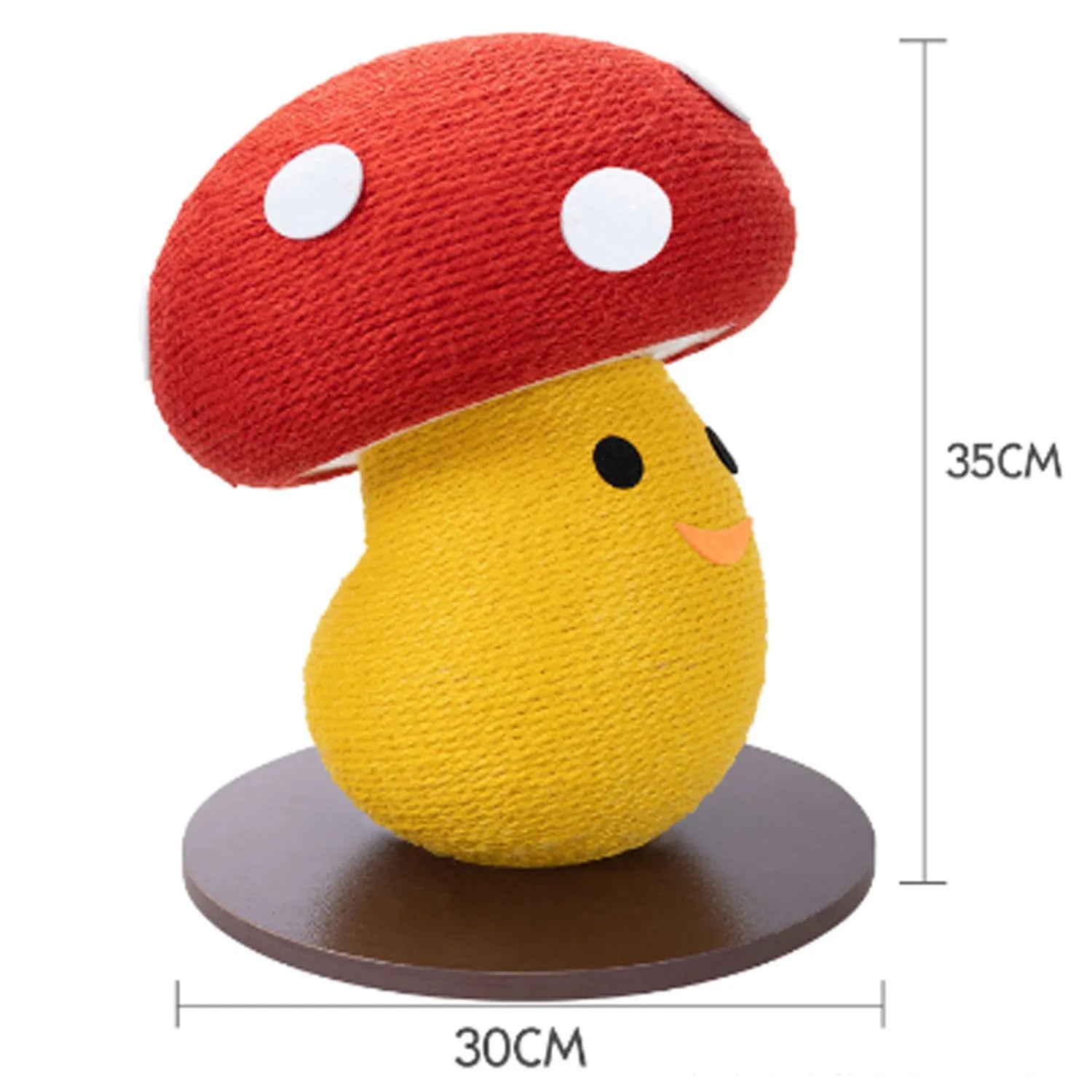 Foldable accordion design cardboard cat scratcher with round mushroom shape for furniture protection