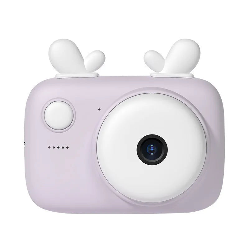 A2 Kids Macaron Mini SLR camera in green, pink, purple, or red with 2.4-inch screen, shown with lanyard.