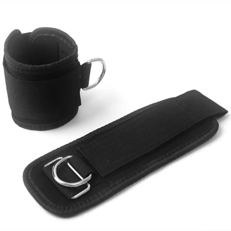 Black taekwondo pull rope set for leg resistance training and explosive force development