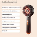 Rechargeable red and blue LED scalp massage hair comb with Type-C charging port