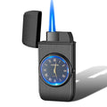 Multifunctional metal watch cigarette lighter with electronic display and LED lamp in brushed finish