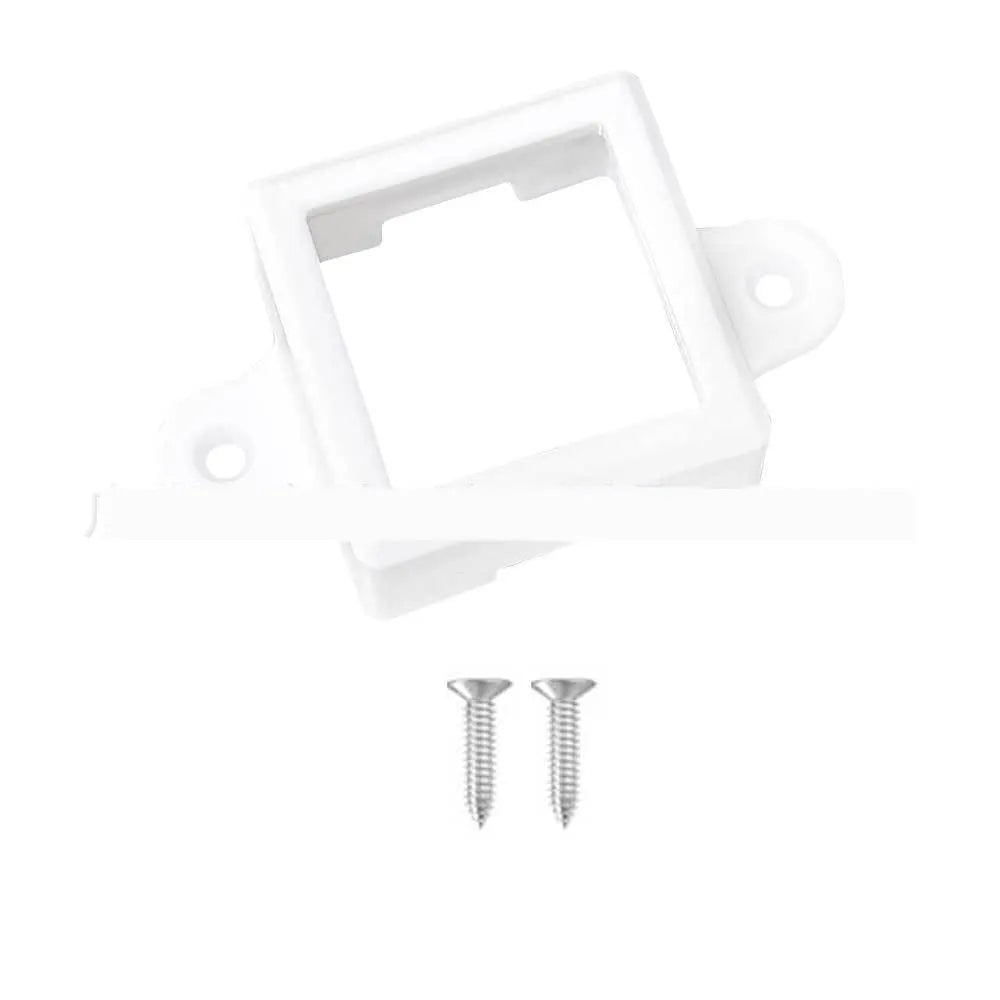 White rectangular plastic lampshade for LED light bracket, dimensions 1.7cm by 6cm.